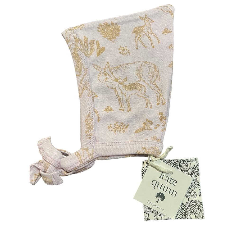 NWT Kate Quinn Curry Deer Family Organic Cotton Elf Hat 6-12m